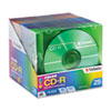 CD R Discs 700MB 80min 52x Slim Jewel Cases Assorted Colors 25 Pack