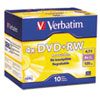 DVD RW Discs 4.7GB 4x w Slim Jewel Cases Pearl 10 Pack