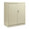 Assembled economy storage cabinet has single point locking system, satin chrome hardware.