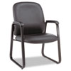 Alera Genaro Series Guest Chair Black Leather Sled Base