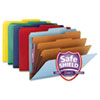 Smead&reg; Colored Pressboard Eight-Section Top Tab Classification Folders with SafeSHIELD&reg; Coated Faste