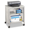 Impromptu Deskside Machine Stand, Metal, 3 Shelves, 100 lb Capacity, 26.25" x 21" x 26.5", Gray