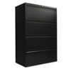 Four Drawer Lateral File Cabinet 36w x 19 1 4d x 53 1 4h Black