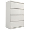 Four Drawer Lateral File Cabinet 36w x 19 1 4d x 53 1 4h Light Gray