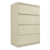 Four-Drawer Lateral File Cabinet, 36w x 19-1/4d x 53-1/4h, 