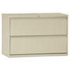 Two Drawer Lateral File Cabinet 42w x 19 1 4d x 28 3 8h Putty