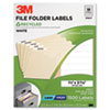 White mailing labels made from recycled content have permanent adhesive.