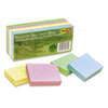 100% Recycled Self-Stick Notes, 1.5" x 2", Assorted Pastel Colors, 100 Sheets/Pad, 12 Pads/Pack