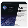 HP 64X CC364X D 2 pack High Yield Black Original LaserJet Toner Cartridges