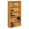 10500 Series Laminate Bookcase Five Shelf 36w x 13 1 8d x 71h Harvest