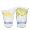 Cold drink cups made from 50% post-consumer recycled PET bottles.