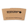 Compostable and recyclable hot cup sleeve is from 100% recycled material.