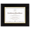 Hardwood Document Certificate Frame w Mat 11 x 14 8 1 2 x 11 Black