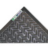 100% recycled P.E.T. fiber surface wiper mat with nitrile/rubber blend backing.
