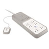 Automatic Surge Protector with Timer 8 Outlets 6 ft Cord 1080 Joules Gray