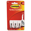 General Purpose Hooks, Small, Holds 1/2-lb, White, 3/Pack