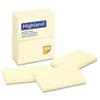 Self-Stick Pads, 3 x 5, Yellow, 100 Sheets/Pad, 12 Pads/Pack