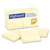 Self-Stick Pads, 3 x 3, Yellow, 100 Sheets/Pad, 12 Pads/Pack