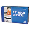 Wood Coffee Stirrers 7 1 2 quot; Long Woodgrain 500 Stirrers Box 10 Boxes Carton