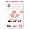 Enviroshades Steno Notebook, Gregg, 6 x 9, Pink, 80 Sheets, 4/Pa