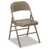 60-810 Series All Steel Folding Chairs, Taupe, 4/Carton