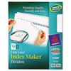 Avery&reg; Index Maker&reg; Clear Label Dividers with White Tabs