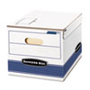STOR FILE Storage Box Letter Legal 12 x 15 x 10 White Blue 12 Carton