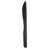100% Recycled Content Cutlery, Knife, 6", Black, 1000/Carton