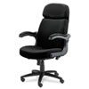 Big amp; Tall Series Executive Pivot Arm Chair Acrylic Poly Blend Fabric Black