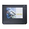 Desk pad organizer with English and metric rulers on clear overlay surface.