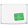 Dry erase board made from recycled material is 98% recyclable.