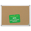 Cork board made from recycled material is 97% recyclable.