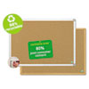 Cork board made from recycled material is 97% recyclable.