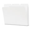 File Folders, 1/3 Cut, Reinforced Top Tab, Letter, White, 100/Box