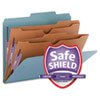 Smead&reg; Six-Section Pressboard Top Tab Pocket-Style Classification Folders with SafeSHIELD&reg; Coated Fa