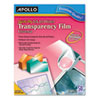 Apollo&reg; Universal Quick-Dry Inkjet Printer Transparency Film
