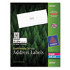 White labels made of 100% recycled paper and adhesive for printers.