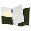 Gold Fibre Personal Notebook, College/Med Rule, 5 x 7, White/Green, 100 Sheets