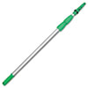 Opti Loc Aluminum Extension Pole 18ft Three Sections Green Silver