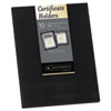 Certificate Holder, Black, Linen, 105 lbs., 12 x 9-1/2, 10/Pack