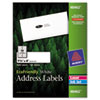 White labels made of 100% recycled paper and adhesive for printers.
