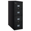 Patriot Insulated Four Drawer Fire File 17 3 4w x 31 5 8d x 52 3 4h Black