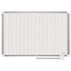 Platinum Plus Dry Erase Planning Board Bd 1x2 quot; Grid 48x36 Aluminum Frame