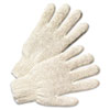 String Knit Gloves Large Natural White 12 Pairs