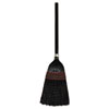 Flagged Tip Poly Bristle Janitor Brooms 57 58 1 2 quot; Natural Black 12 Carton