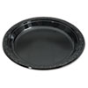 Silhouette Black Plastic Plates 10 1 4 Inches Round