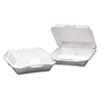 Foam Hinged Container 3 Compartment Jumbo 10 1 4x9 1 4x3 1 4 White 100 Bag