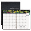 Gardens of the World Ruled Monthly Planner, 7 x 10, Black, 2015