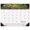 House of Doolittle&trade; Gardens of the World Monthly Desk Pad Calendar