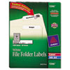 Avery&reg; Permanent File Folder Labels with TrueBlock&trade; Technology